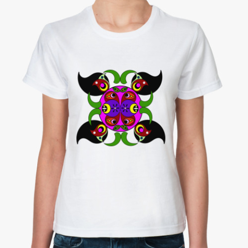 Классическая футболка с принтом  'Фантазия'