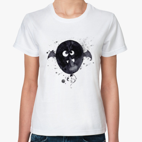 Классическая футболка с принтом Шарик-летайка