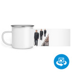 Кружка металлическая белая (круговая запечатка)