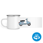 Кружка металлическая белая (круговая запечатка)