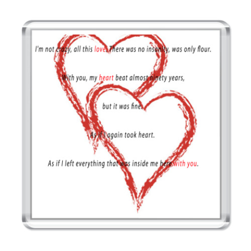 Магнит с принтом Магнит акриловый 6,5 x 6,5 см