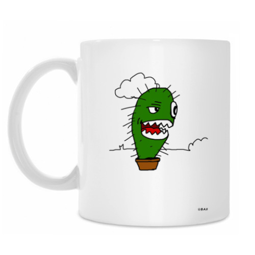 Кружка с принтом Кактус