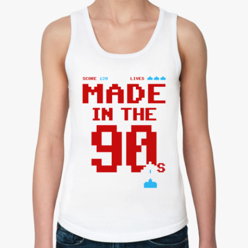 Женская майка с принтом  Made in 90s