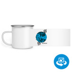 Кружка металлическая белая (круговая запечатка)