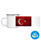 Кружка металлическая белая (круговая запечатка)