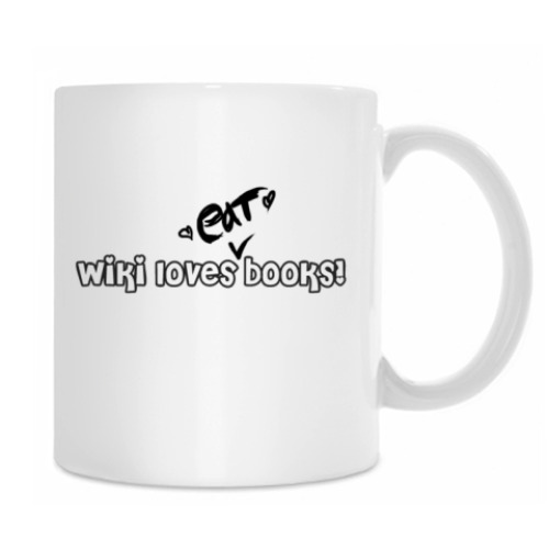 Кружка с принтом 'Wiki loves eat'