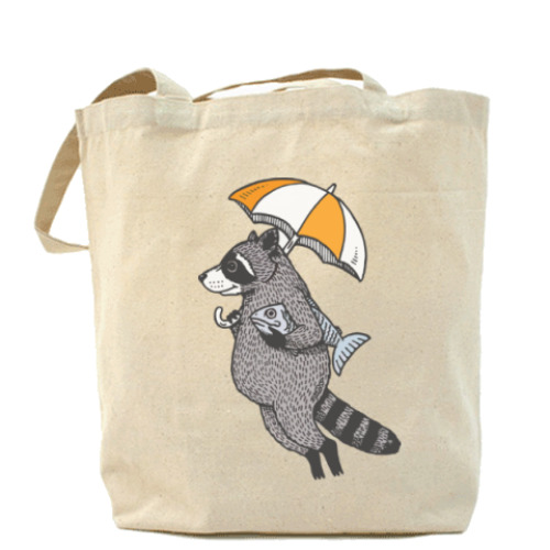 Сумка шоппер с принтом Енот