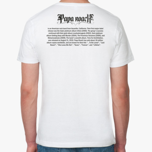 Футболка из органик-хлопка с принтом Papa Roach Group