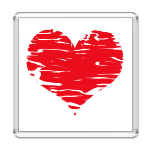 Магнит с принтом сердце