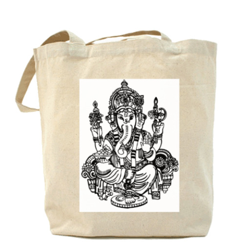 Сумка шоппер с принтом Ганеша
