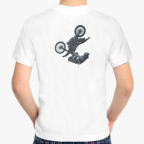 Детская футболка с принтом мотофристайл