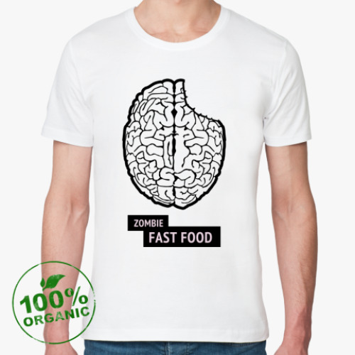 Футболка из органик-хлопка с принтом ZOMBIE