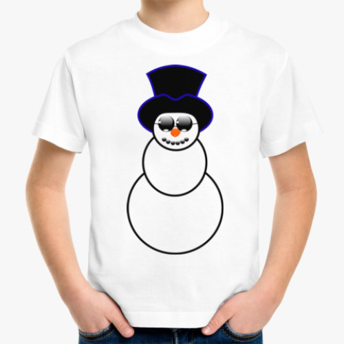 Детская футболка Кульный Снеговик
