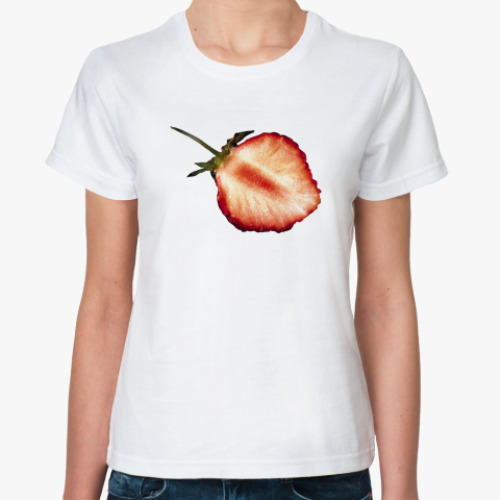 Классическая футболка с принтом  фрукт