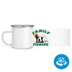 Кружка металлическая белая (круговая запечатка)