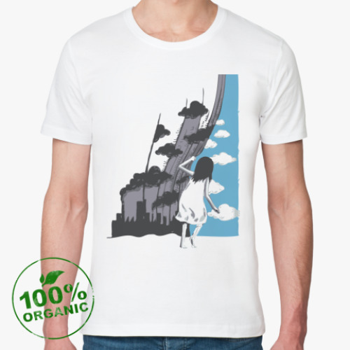 Футболка из органик-хлопка с принтом Blue1