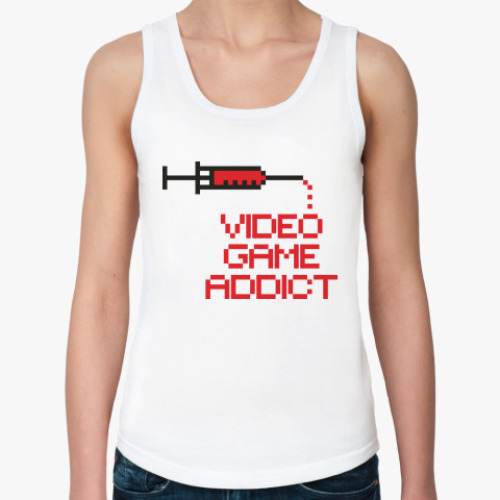 Женская майка с принтом Video game addict