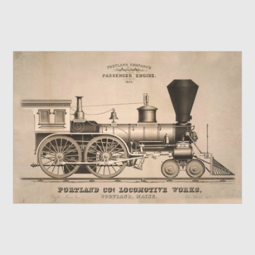 Постер с принтом Паровоз