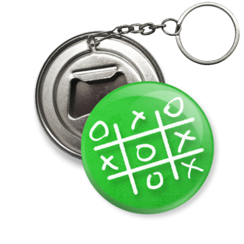 Брелок-открывашка с принтом Крестики-нолики