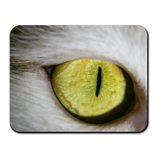 Коврик для мыши с принтом глаз кота