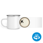 Кружка металлическая белая (круговая запечатка)