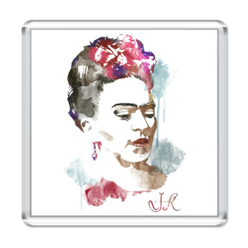 Магнит с принтом Фрида Кало - художница