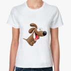 Классическая женская футболка Пёсик