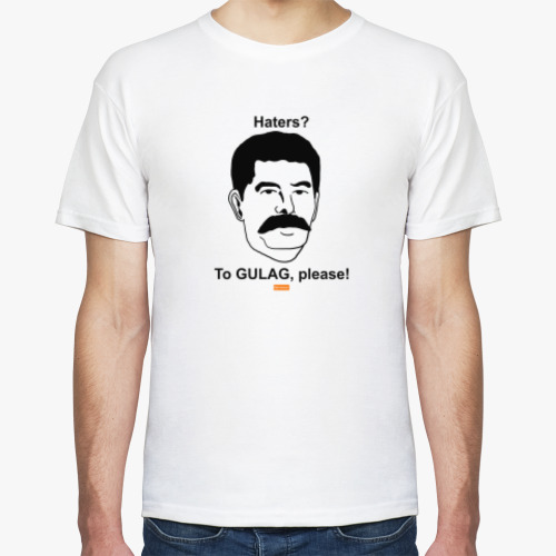 Футболка с принтом Stalin. Haters? To GULAG