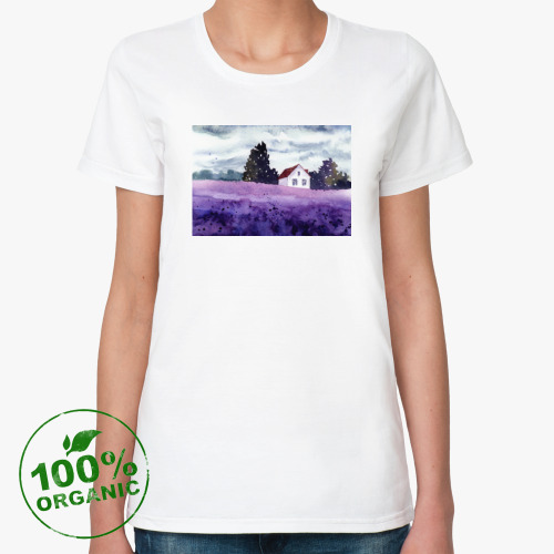 Женская футболка из органик-хлопка Лето в Провансе