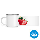 Кружка металлическая белая (круговая запечатка)