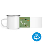 Кружка металлическая белая (круговая запечатка)