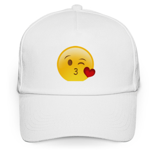 Кепка бейсболка Emoji Смайл: Воздушный Поцелуй