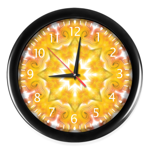 Настенные часы мандала солнечный круг