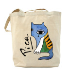 Синий арт кот психоделический