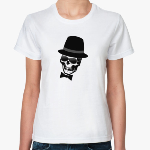 Классическая футболка с принтом череп