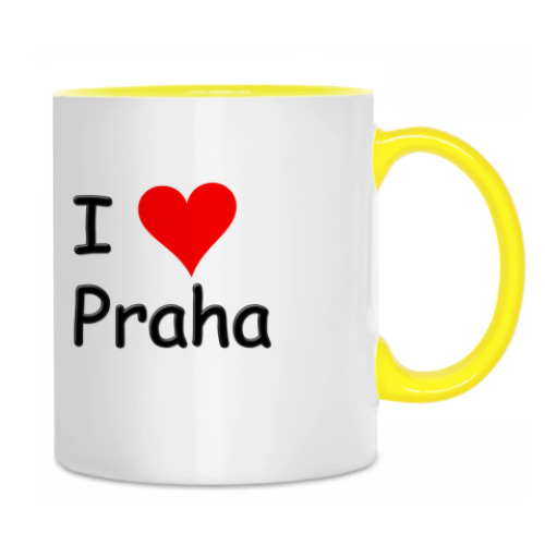 Кружка с принтом  I Love Praha
