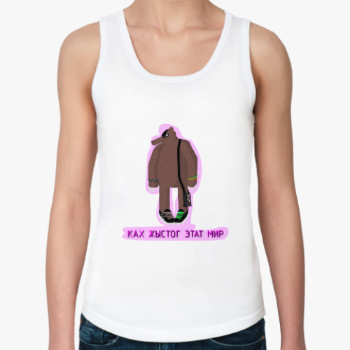 Женская майка Эмо Медвед