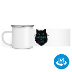 Кружка металлическая белая (круговая запечатка)