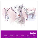 Акварельная козочка