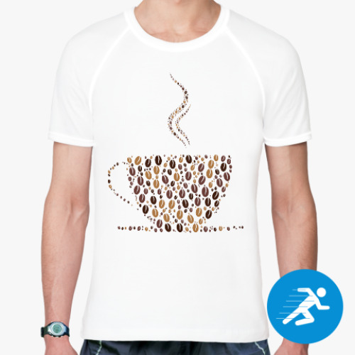 Спортивная футболка Кофе из кофейных зерен