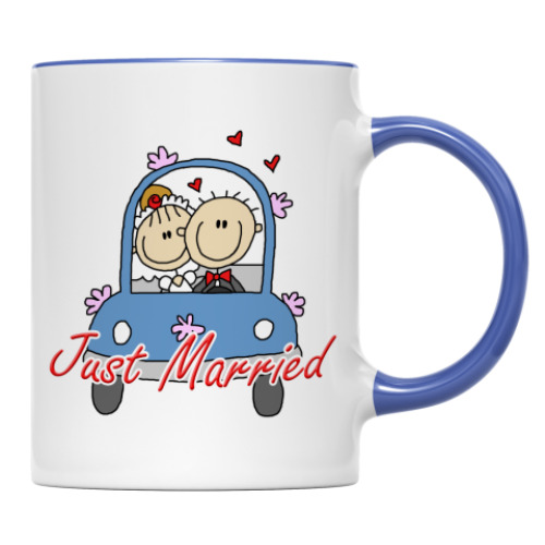 Кружка с принтом Just married