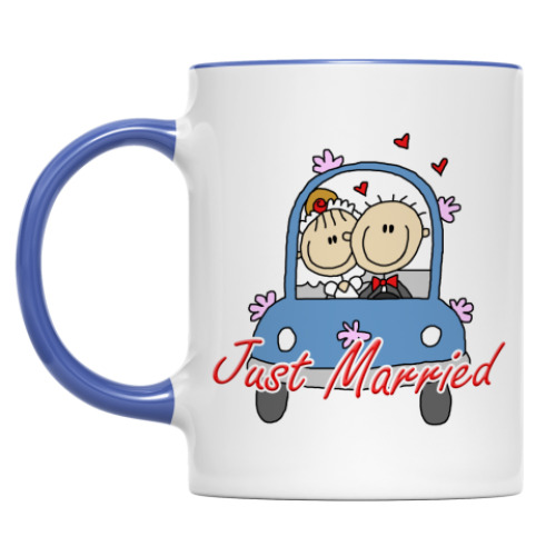 Кружка с принтом Just married
