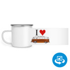 Кружка металлическая белая (круговая запечатка)