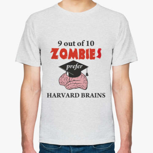 Футболка с принтом Harvard brains