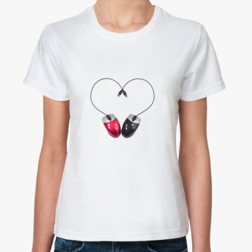 Классическая футболка с принтом  Сердце