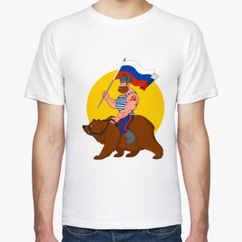 Футболка Русский на медведе