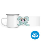 Кружка металлическая белая (круговая запечатка)