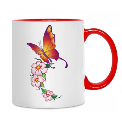 Кружка с принтом Бабочка