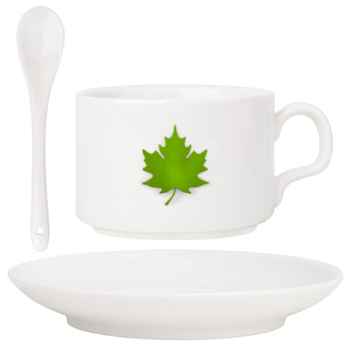 Кофейный набор с принтом Кленовый лист