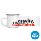 Кружка металлическая белая (круговая запечатка)